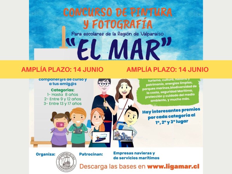 Se extiende plazo de los Concursos de Pintura y Dibujo, y Fotografía Digital ‘Mes del Mar’
