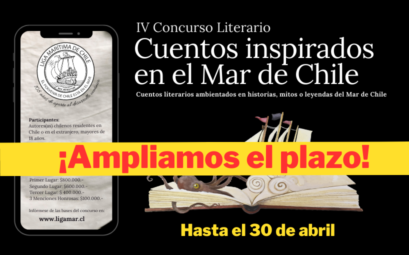 LIGAMAR amplía el plazo del Concurso ‘Cuentos Inspirados en el Mar de Chile’ hasta el 30 de abril