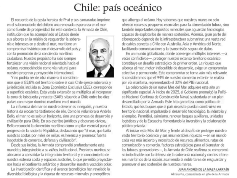 Chile: país oceánico