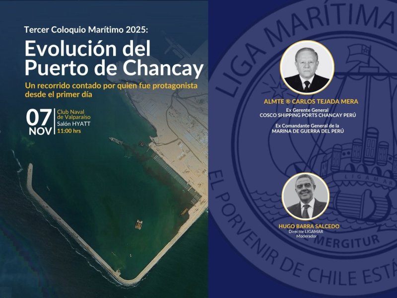 Tercer Coloquio Ligamar: protagonista del Puerto de Chancay llega a Valparaíso