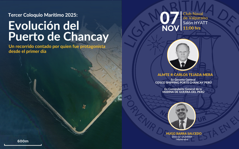 Tercer Coloquio Ligamar: protagonista del Puerto de Chancay llega a Valparaíso